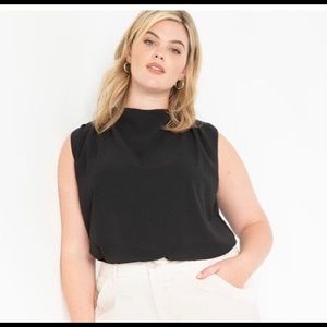 Draped Front Sleeveless Top